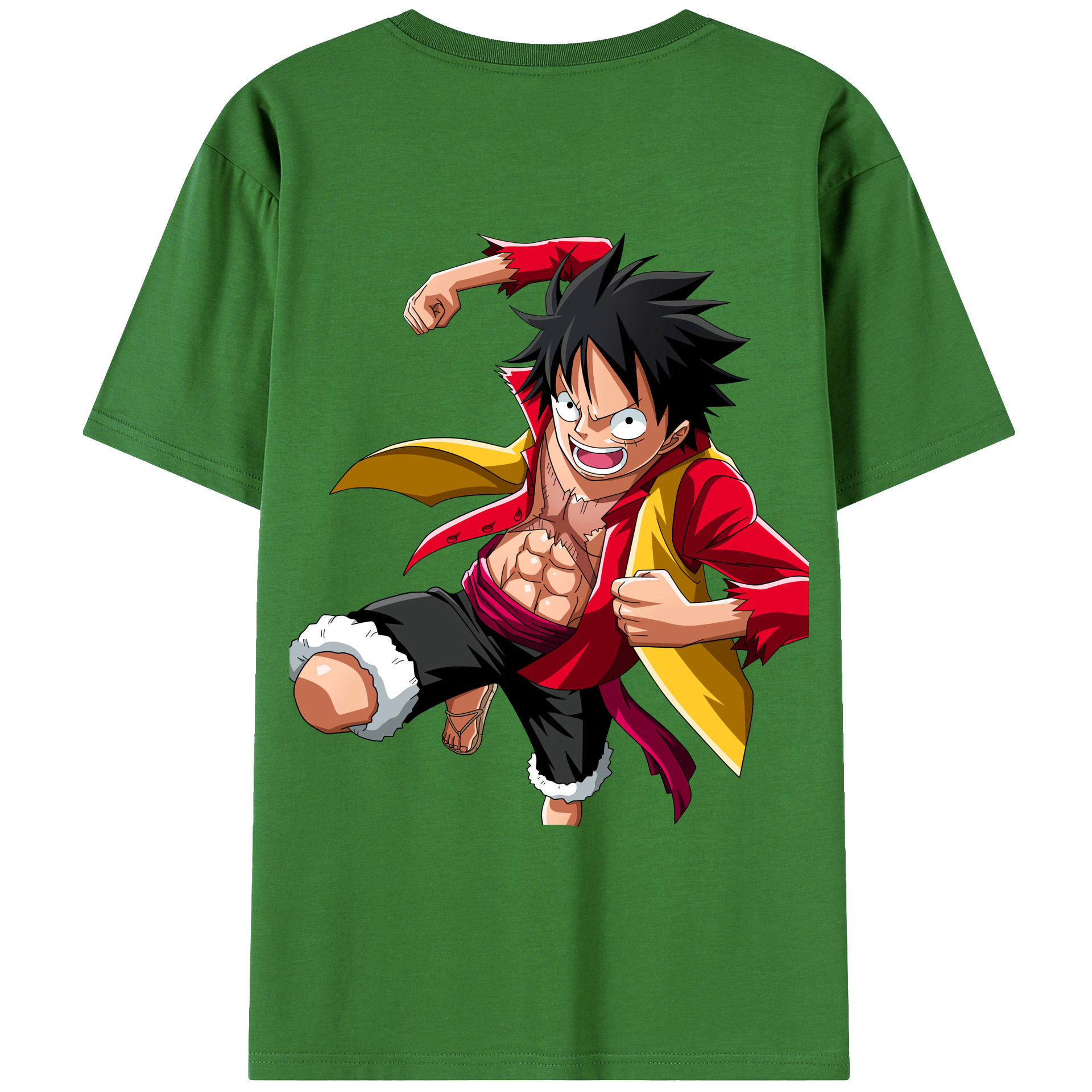 ワンピース モンキー・D・ルフィ ONE PIECE Monkey D. Luffy レディース半袖Tシャツ(バックプリント)